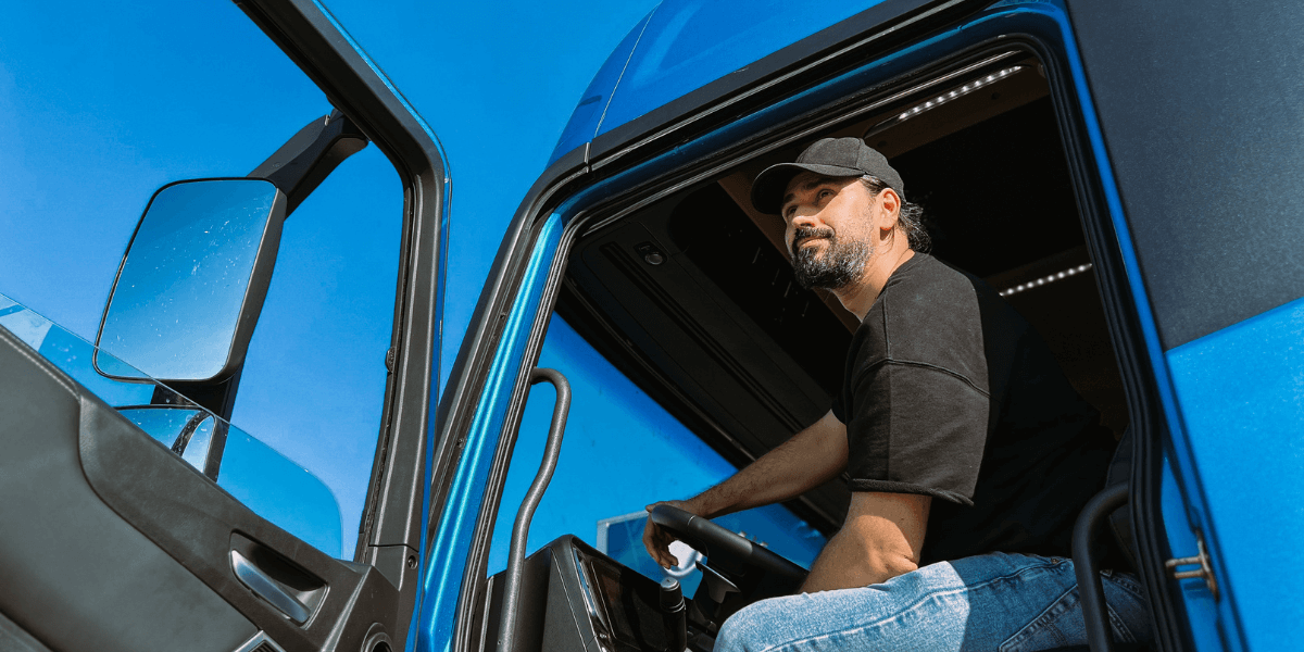 truck driver in cab