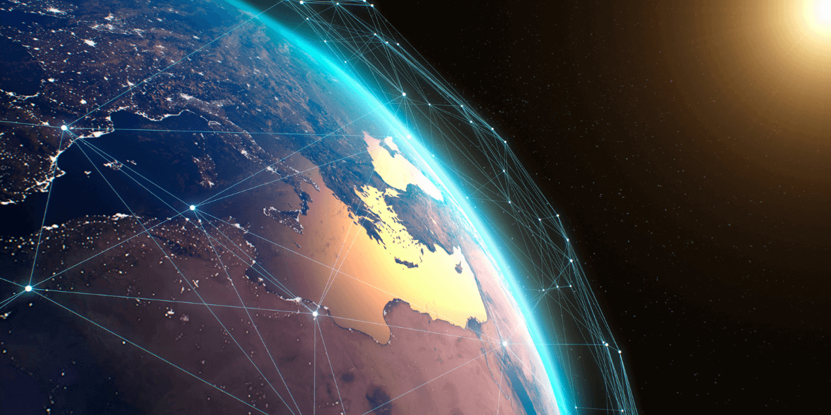 satellite internet over earth
