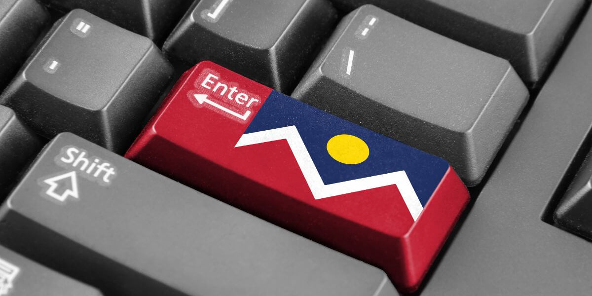 colorado flag on keyboard