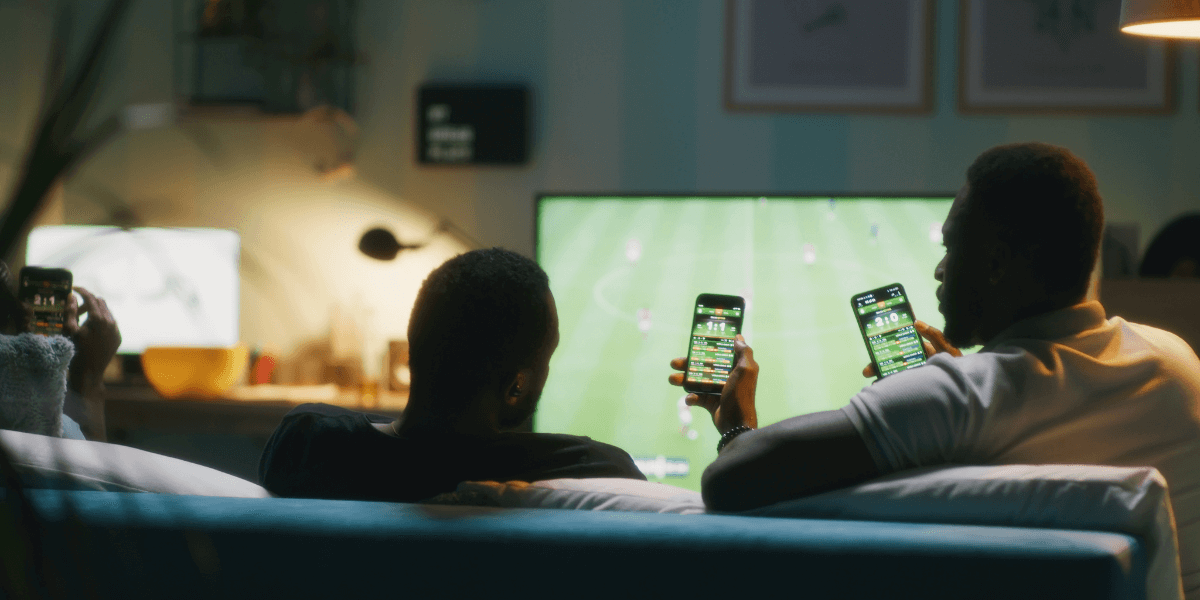 two guys streaming live sports