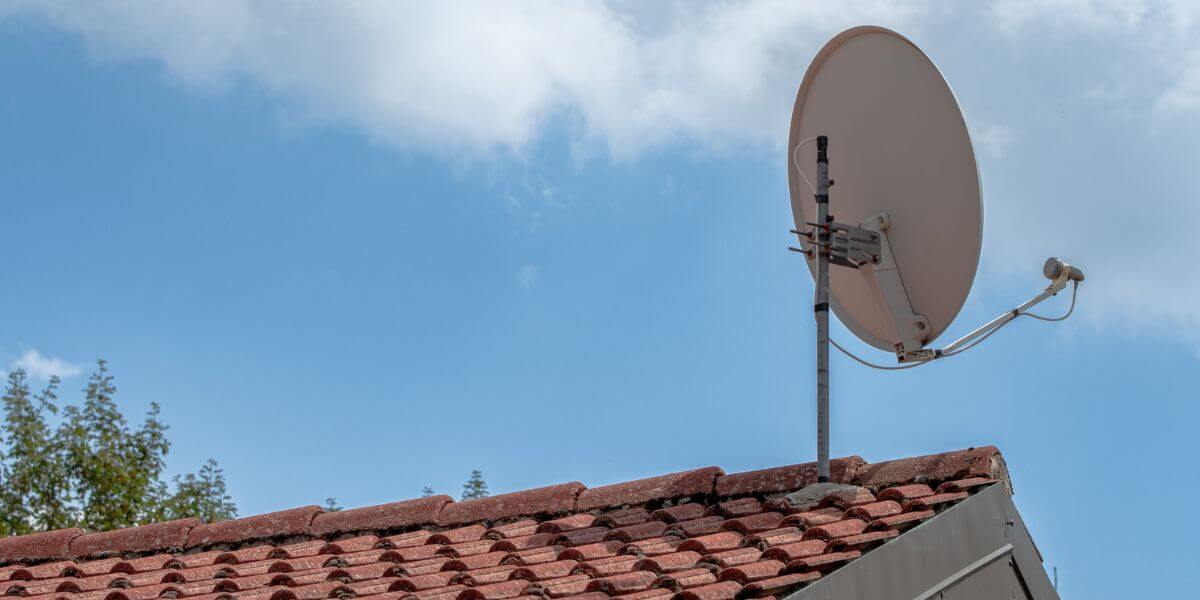 satellite dish on house