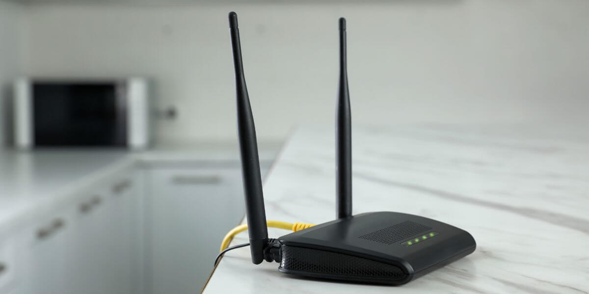 router on counter