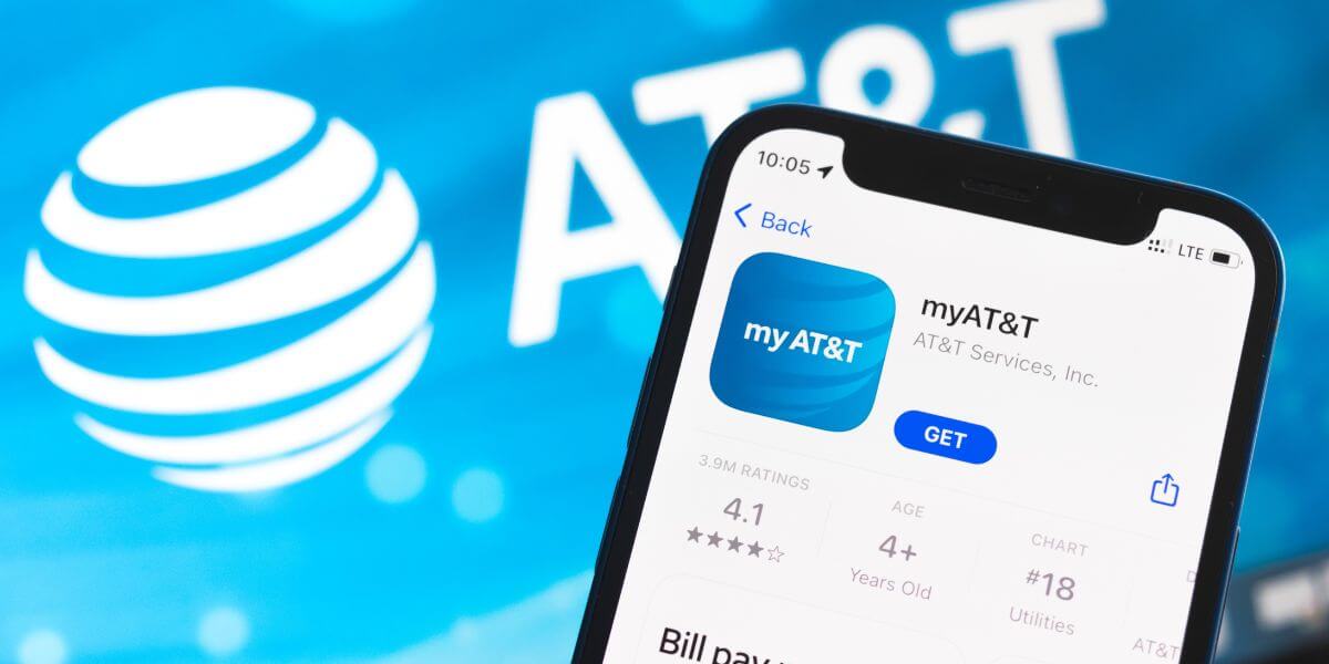 AT&T logo and phone