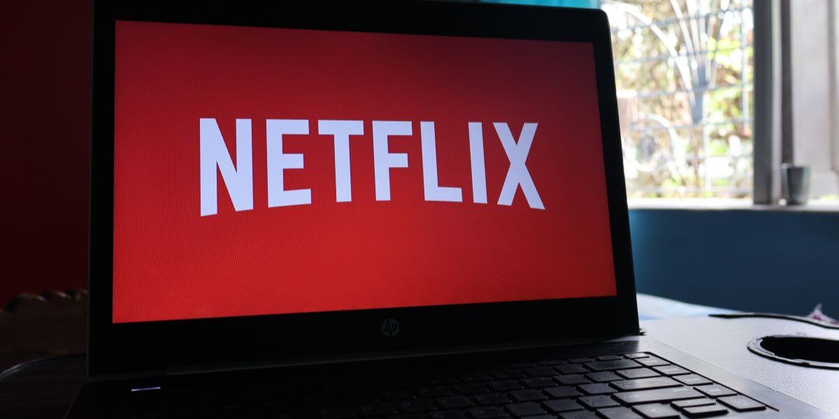 laptop showing netflix logo
