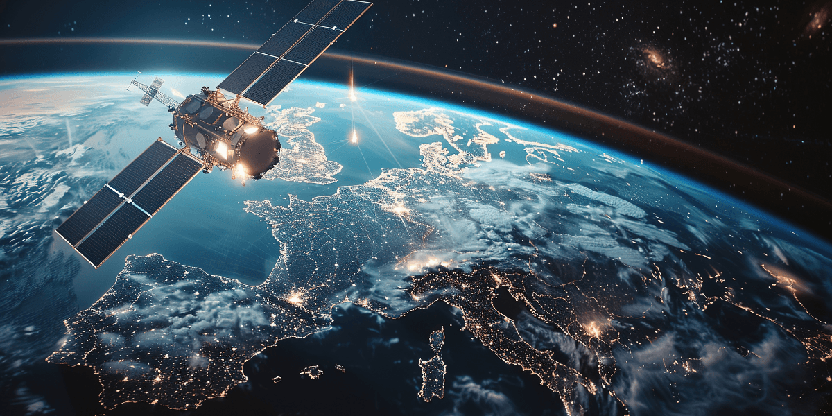 Satellite in space