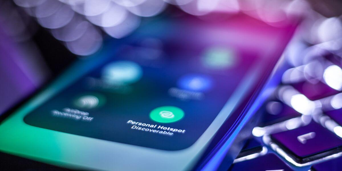 phone screen showing hotspot