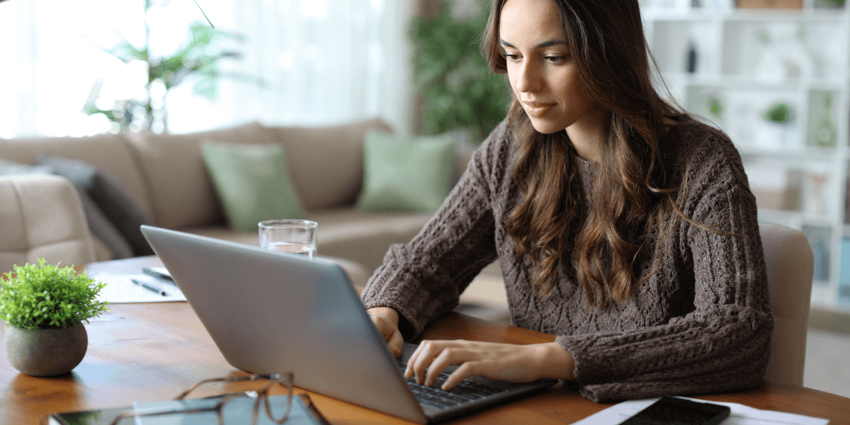 young woman on laptop