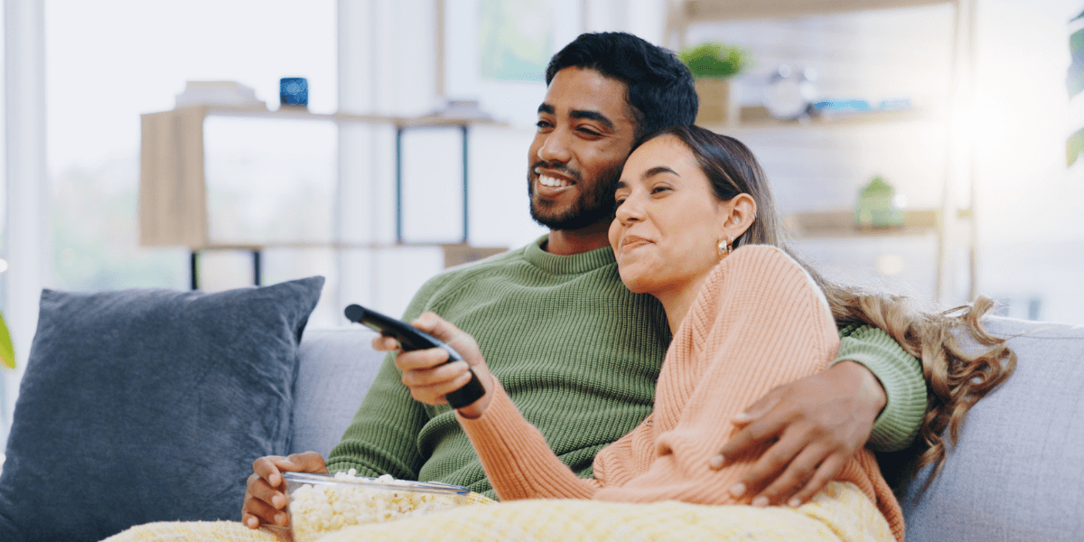 couple watching TV together