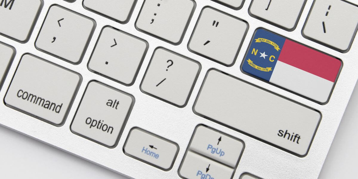 keyboard with NC flag keycap