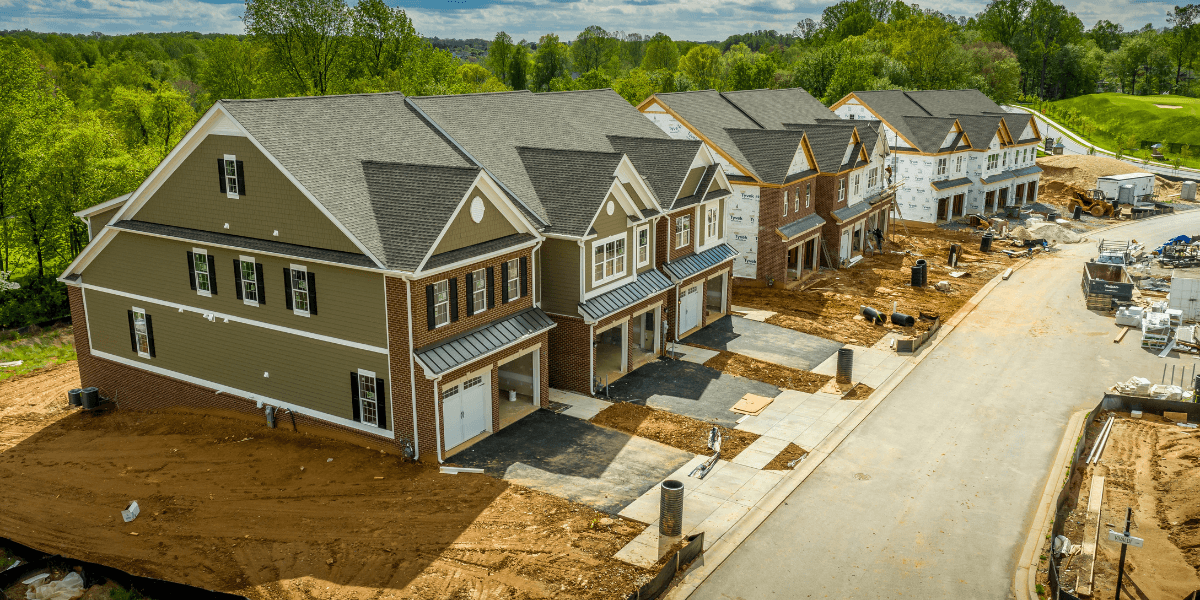 new construction home in development