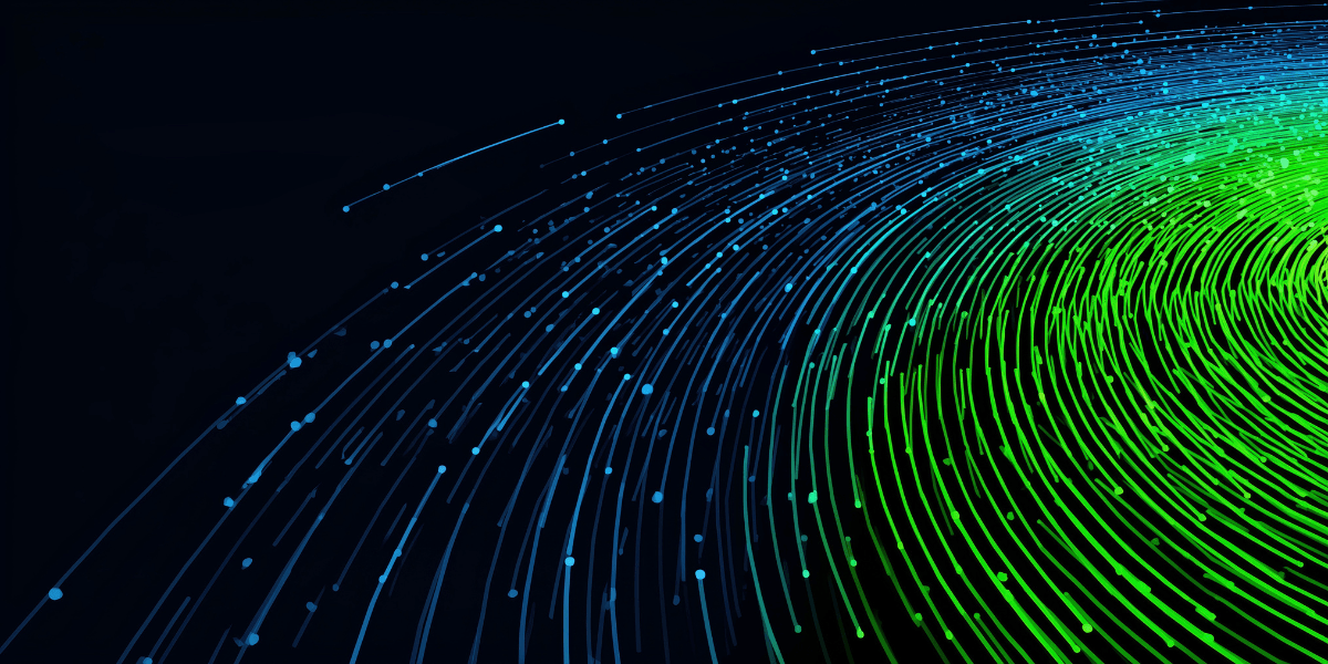 blue and green lights graphic