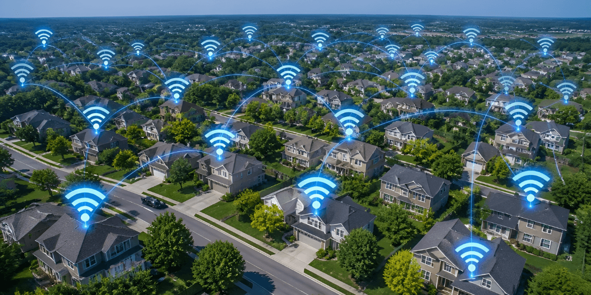 homes in a neighborhood with wifi