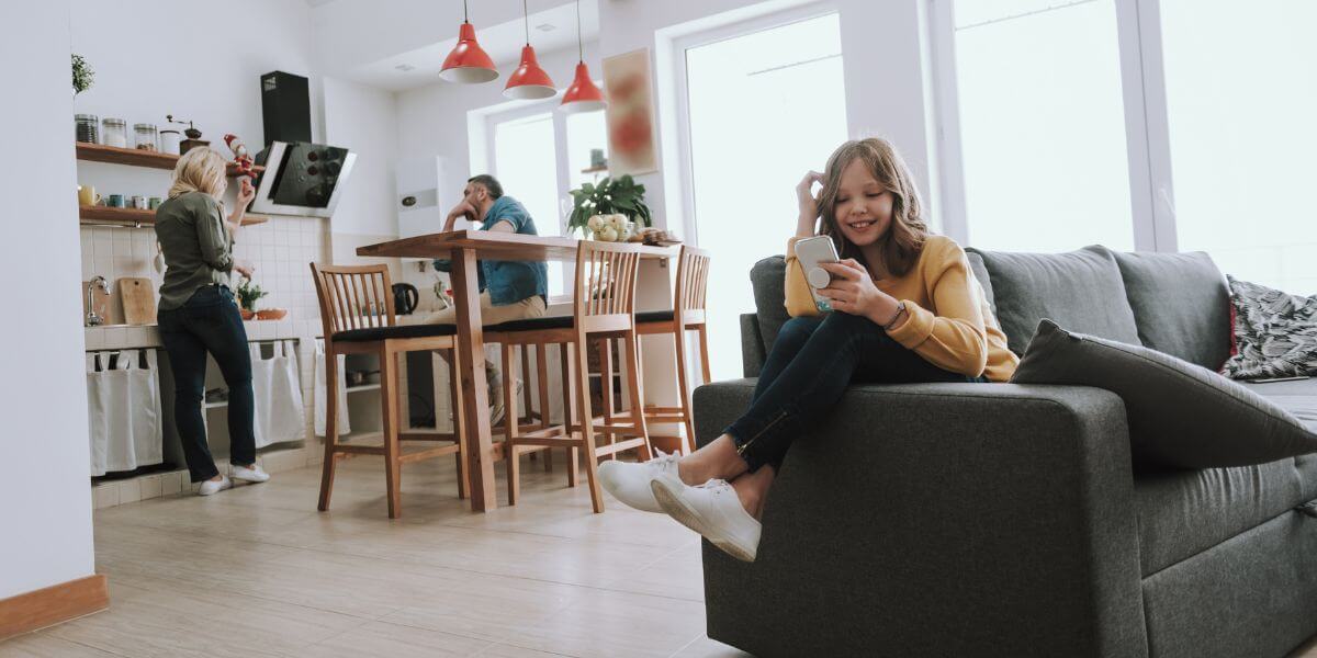 family in apartment