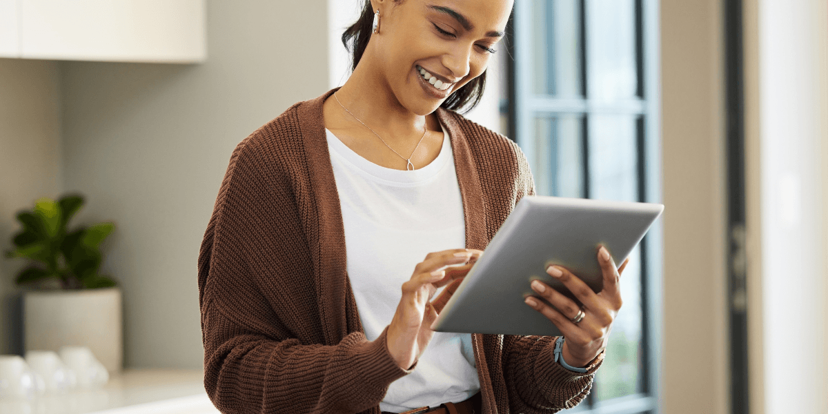 girl on a tablet