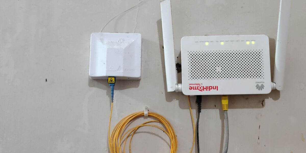fiber router on wall
