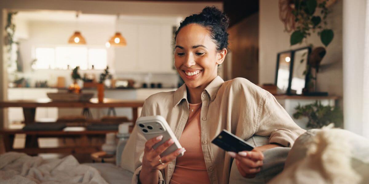 woman shopping on her phone