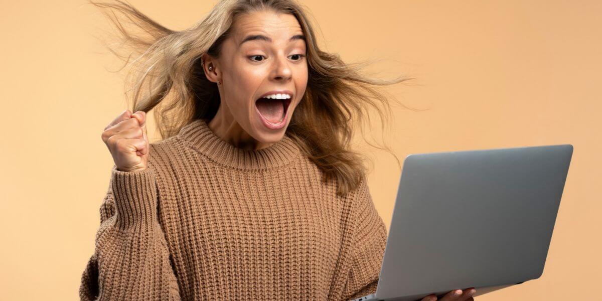 woman using laptop