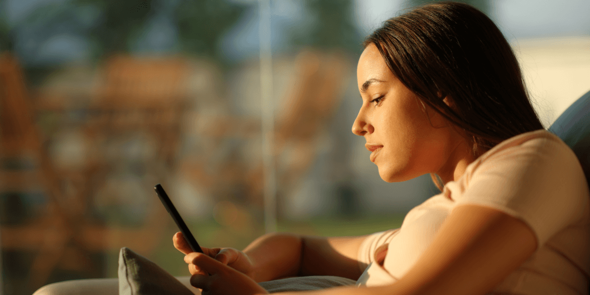 person using a phone