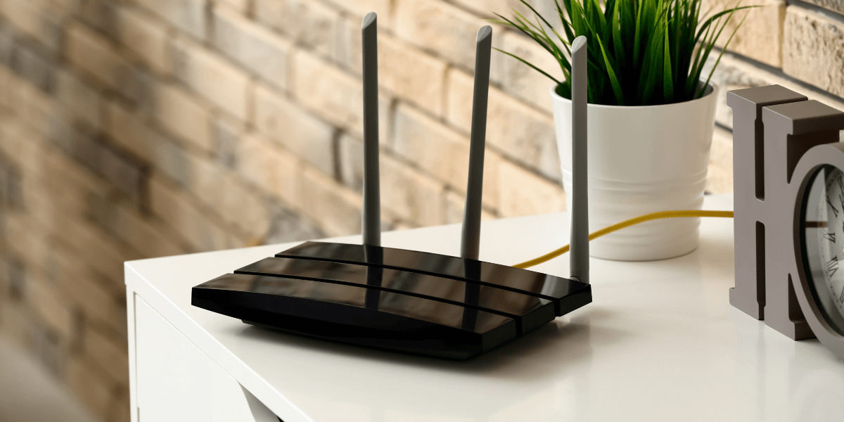 black internet router