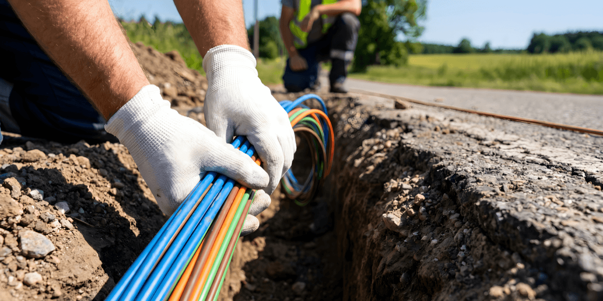 fiber installation in ground