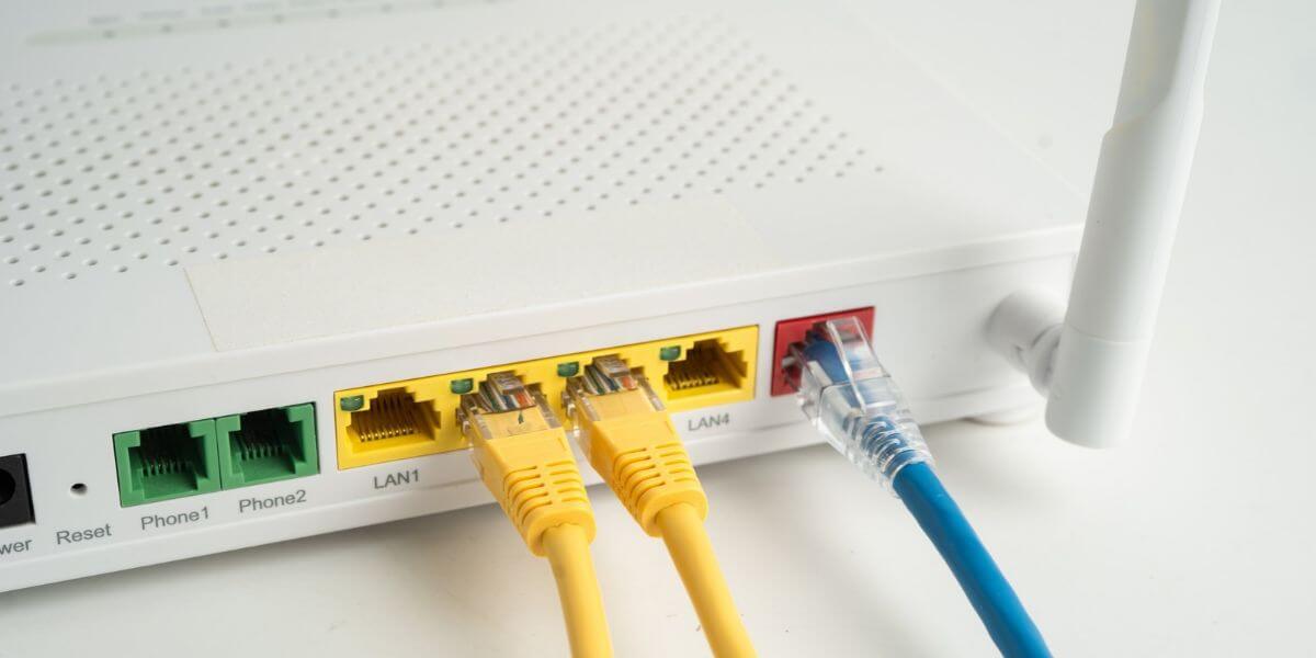 router and ethernet cables